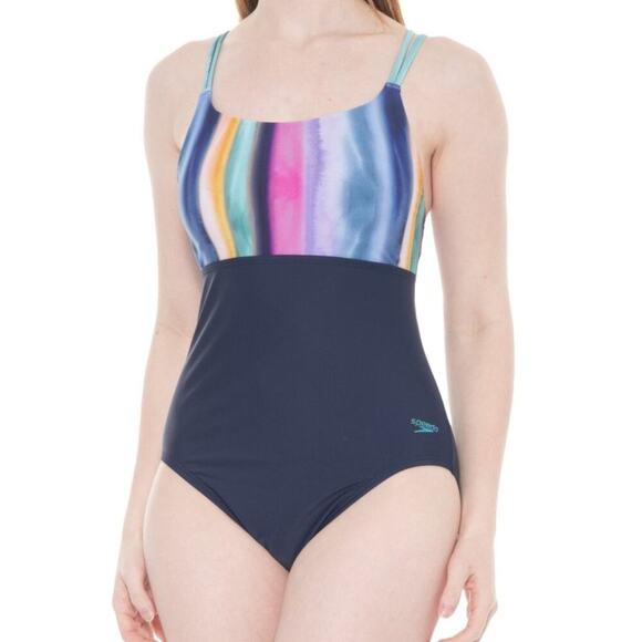 🆕 Speedo porcelain Double-Strap One-Piece Swimsuit NWT size 6 - Picture 6 of 7